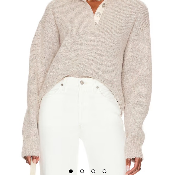 Boxy Snap Snap Front Henley - Picture 2 of 5